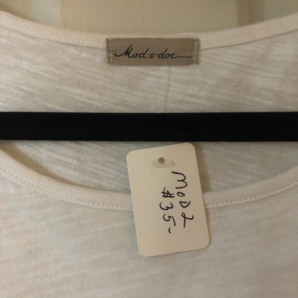 Mododoc Ruffle Hem 3/4 Tunic Size S - Picture 5 of 7